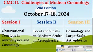 CMC II Challenges of Modern Cosmology Discussion Oct 1718 2024 Part 2 Oct 18 2024 [upl. by Anatak]