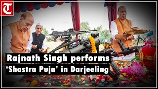 Rajnath Singh performs ‘Shastra Puja’ in West Bengal’s Darjeeling on occasion of Vijayadashami [upl. by Keifer796]