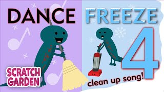 The Dance Freeze Song 4  Clean Up Song  Scratch Garden [upl. by Orthman]