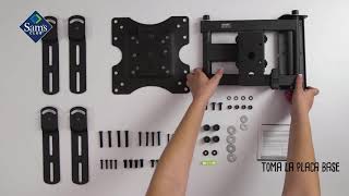 Aprende a instalar los soporte para TV McFormet Modelo MSM2265  Sams Club [upl. by Aizahs]