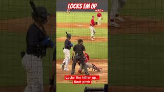 Locks Em Up Phillies prospect Ethan Chenault locks the hitter up twice Baseball Curveball MILB [upl. by Noevad]