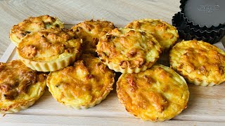 Mini quiches au poulet  Les casseroles de Bineta [upl. by Hairabez]