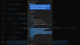 CSS Blur Effects Filter vs BackdropFilter Explained [upl. by Eimam]