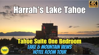 Harrahs Lake Tahoe  Tahoe Suite One Bedroom  Hotel Room Tour 4K  Stateline NV laketahoe tahoe [upl. by Noisla585]