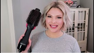 REVLON OneStep Volumizer Hair Dryer amp Styler  SHORT HAIR REVIEW  DEMO [upl. by Anasxor]