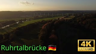 Ruhrtalbrücke Germany 🇩🇪  4K Full HD [upl. by Nivan]