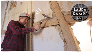 Tearing down the wallHalf Timbered House Restoration [upl. by Adnanref]