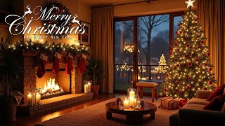 Instrumental Christmas Music 2025 🎁 3 Hours Calm Relax Study with Fireplace [upl. by Attenohs550]