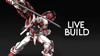 HiRes Gundam Astray Red Frame Powered Red LIVE BUILD [upl. by Eerrehs]