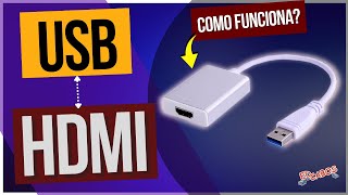 Adaptador de USB Para HDMI  Como Funciona [upl. by Malchy]