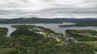 View from a drone of Lake Solina wedrowkipopolsceinietylko bieszczady drone view dji [upl. by Nunci]