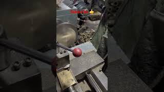 Brass Mixer Surface Cleaning on a Lathe Machine  industry work  shorts ytshorts [upl. by Esyli744]