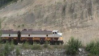 CP FP9s amp F9B Lead The Royal Canadian Pacific At Kicking Horse Pass 72612 [upl. by Maibach497]