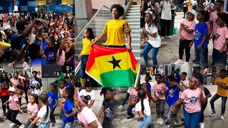 AFROSTAR Kids Academy displaying at KOTOKA INTERNATIONAL AIRPORT as they await AFRONITA amp ABIGAIL [upl. by Aiuqcaj195]