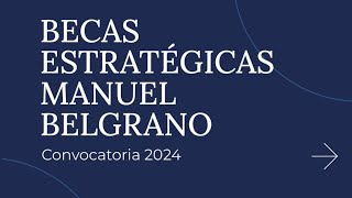 becas Manuel belgrano paga  81665 ya se encuentra abierta las inscripciones marzo 2024 [upl. by Ahsyek]