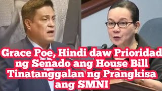 Grace Poe Iniipit Hearing amp Approval ng House Measure Tinatanggal Prangkisa ng SMNIAnyare Senator [upl. by Nilrev]