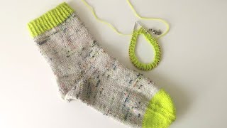 Socken stricken mit MINI Rundstricknadel [upl. by Liesa]