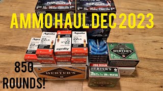 Ammo Haul December 2023 Preparing for 2024 410 9mm 223556 20ga 22LR [upl. by Aitret]