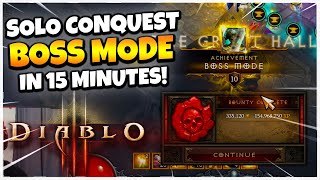 Boss Mode Conquest Solo in 15 Minutes Using T16 Demon Hunter Build Diablo 3 Season 28 [upl. by Caruso]