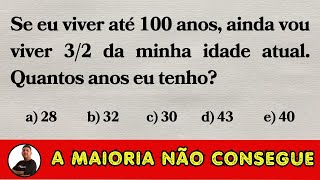 PROBLEMA DE MATEMÁTICA PARA CONCURSOS COM IDADES  Prof Robson Liers [upl. by Anitap]