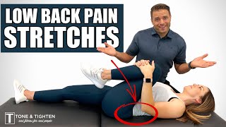 TEN Best Stretches For Lower Back Pain And Stiffness [upl. by Pesvoh]