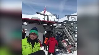 Multiple injuries after Georgia ski lift malfunctions [upl. by Otilia395]