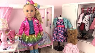 JOJO SIWA MORNING ROUTINE DU MATIN DE LA POUPÉE JOJO SIWA ET BOW BOW [upl. by Ttenyl568]