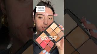 FULL FACE ONE PALETTE beautytips makeuptutorial makeupreview underpainting acnepositivity [upl. by Ayirp]