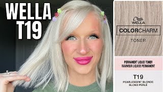 TRYING NEW WELLA T19 Pearlescent Blonde TONER [upl. by Ethelin]