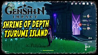 Tsurumi Island Shrine of Depth Locations in Genshin Impact 22 Update [upl. by Glennis]