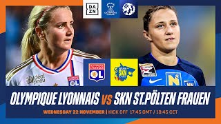 Olympique Lyonnais vs St Pölten  UEFA Women’s Champions League 202324 Matchday 2 Full Match [upl. by Hoang]