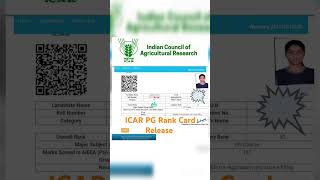 ICAR JRF PG Rank Card Release icar jrf icarpg srf jrfsoilscience pg [upl. by Linn]