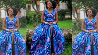 FULL ANKARA MAXI DRESS WITH SLIT  CSD [upl. by Thorvald18]