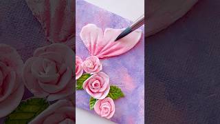 Canvas Painting with clay  Clay Art painting art shorts [upl. by Niarfe174]