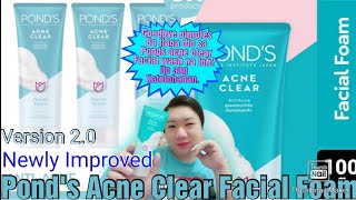 Newly Improved PONDS ACNE CLEAR facial Wash sa video na toh Sa2bihin ko Kung acne clear ba Tlaga [upl. by Leler]