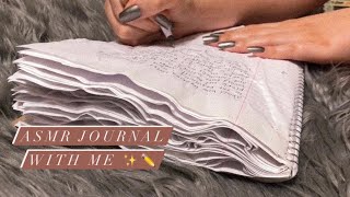 ASMR Journal with me ♡︎  crinkly notebook inaudible whispering pen sounds [upl. by Scandura296]