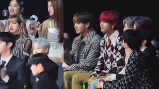 TAELICE  V BTS and LISA BLACKPINK momentGDA2018 [upl. by Wivestad]