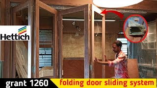 hettich wingline grant 1260 folding sliding🚪 door system installation⚒️🪛interiordesign youtube [upl. by Mapel]