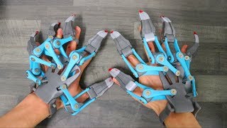 AWESOME 3D PRINTED EXOSKELETON HANDS [upl. by Belldame]