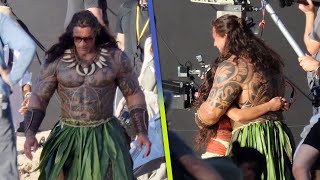 Dwayne Johnson Rocks LONG Hair and Buff Body in First Look at LiveAction Moana [upl. by Duax897]