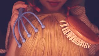 ASMR Realistic Scalp Massage amp Hair Brushing 2No Talking  Binaural Sounds [upl. by Britton780]