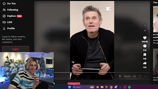 xQc reacts to Willem Dafoe explaining his Drip Meme [upl. by Yanrahc621]