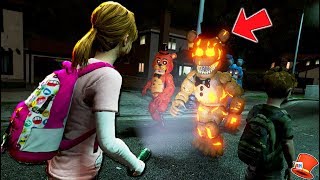 KIDS vs ANIMATRONIC TREAT OR TREATING 2018 GTA 5 Mods FNAF RedHatter [upl. by Hesta]