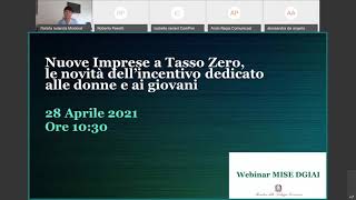 Webinar quotNuove Imprese a Tasso Zero le novità dell’incentivo dedicato alle donne e ai giovaniquot [upl. by Gage99]