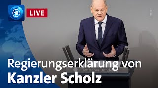 Haushaltskrise Regierungserklärung von Kanzler Scholz [upl. by Ayotel]