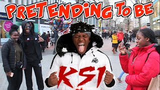 PRETENDING TO BE KSI IN PUBLIC THEY ACTUALLY BELIEVED ME Fake Celebrity Prank  KSIOLAJIDEBTHD [upl. by Schindler]