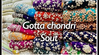 Pakistani gota patti suit design🧿👗hand made chondri gotta soutGull silk [upl. by Stanly]