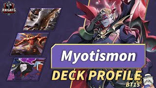 THE KING OF THE UNDEAD Myotismon BT15 Deck Profile  Digimon Card Game [upl. by Gnilyam]