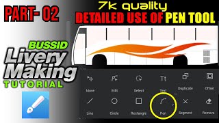 BUSSID LIVERY MAKING TUTORIAL SERIES  Part 02  PEN TOOL  Design creating [upl. by Sitoel]