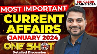 Current Affairs One Shot  January 2024 Current Affairs  SBI Clerk Mains 2024  Kapil Kathpal [upl. by Abbey]